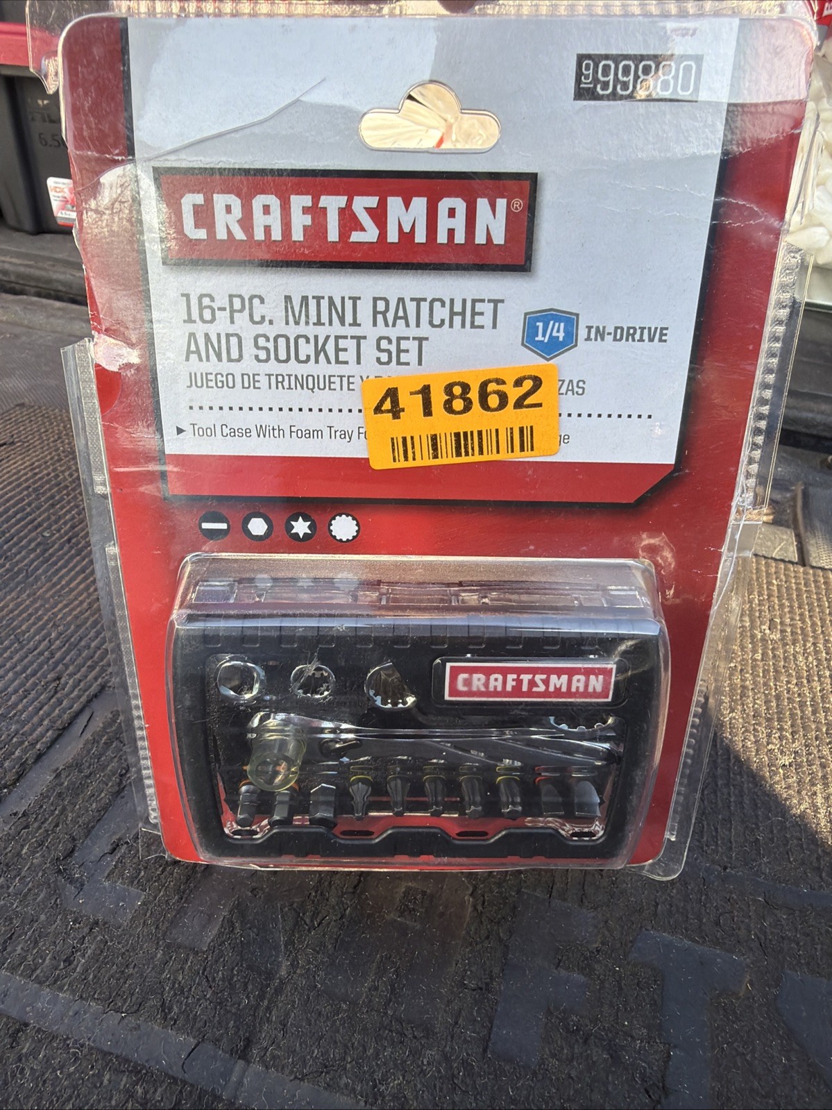 Rare Sears Craftsman Nos 16pc Mini Ratchet Socket Screw Bit Driver Set 99880