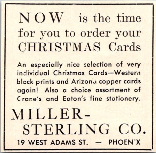 Miller-Sterling Co. Phoenix 1946 AZ Ad TAK2-S27