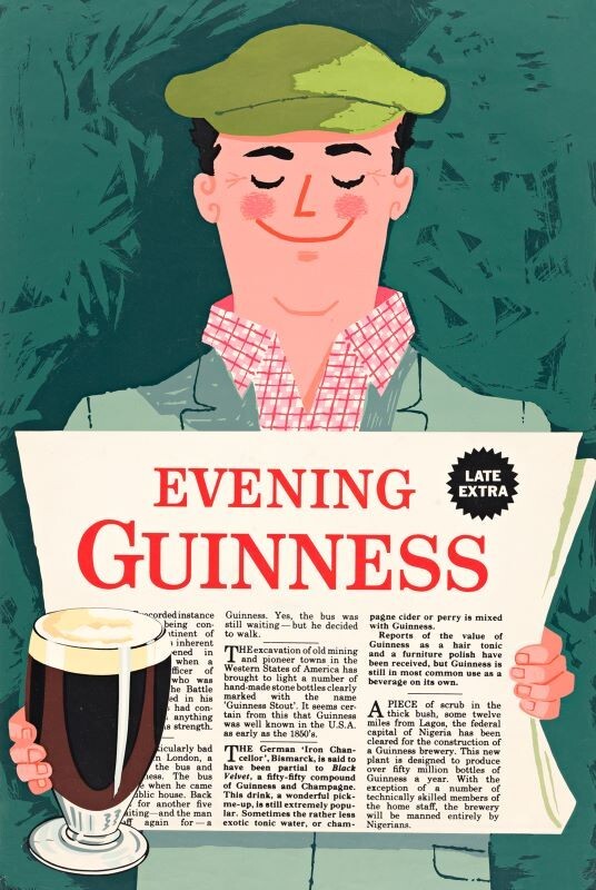 Guinness Beer - The Evening Guinness -  NEW Sign 12