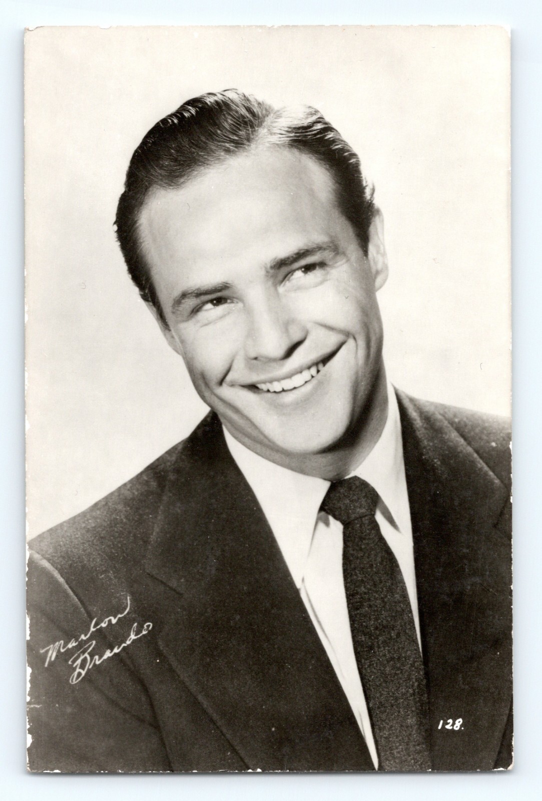 1960s Marlon Brando Celebrity Fan Club Style Photograph 5 1/2\' x 3 1/2\