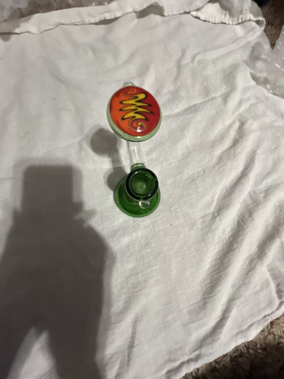 Heady Hand-Blown Glass Carb Cap with Wig Wag and Fume Work