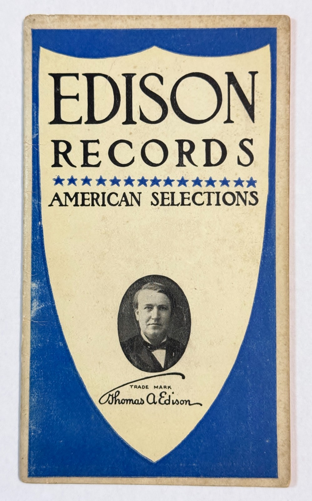 Superb 1908 Edison Records American Selections Catalog Gold-Moulded Cylinders Superb 1908 Edison Records American Selections Catalog Gold-Moulded Cylinders