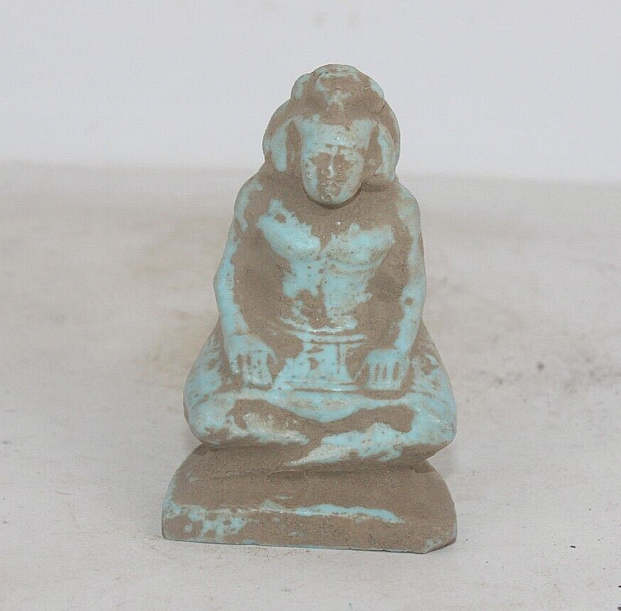 PHARAONIC UNIQUE STATUE OF SCRIBE ANCIENT EGYPTIAN Seated Handmade Statue