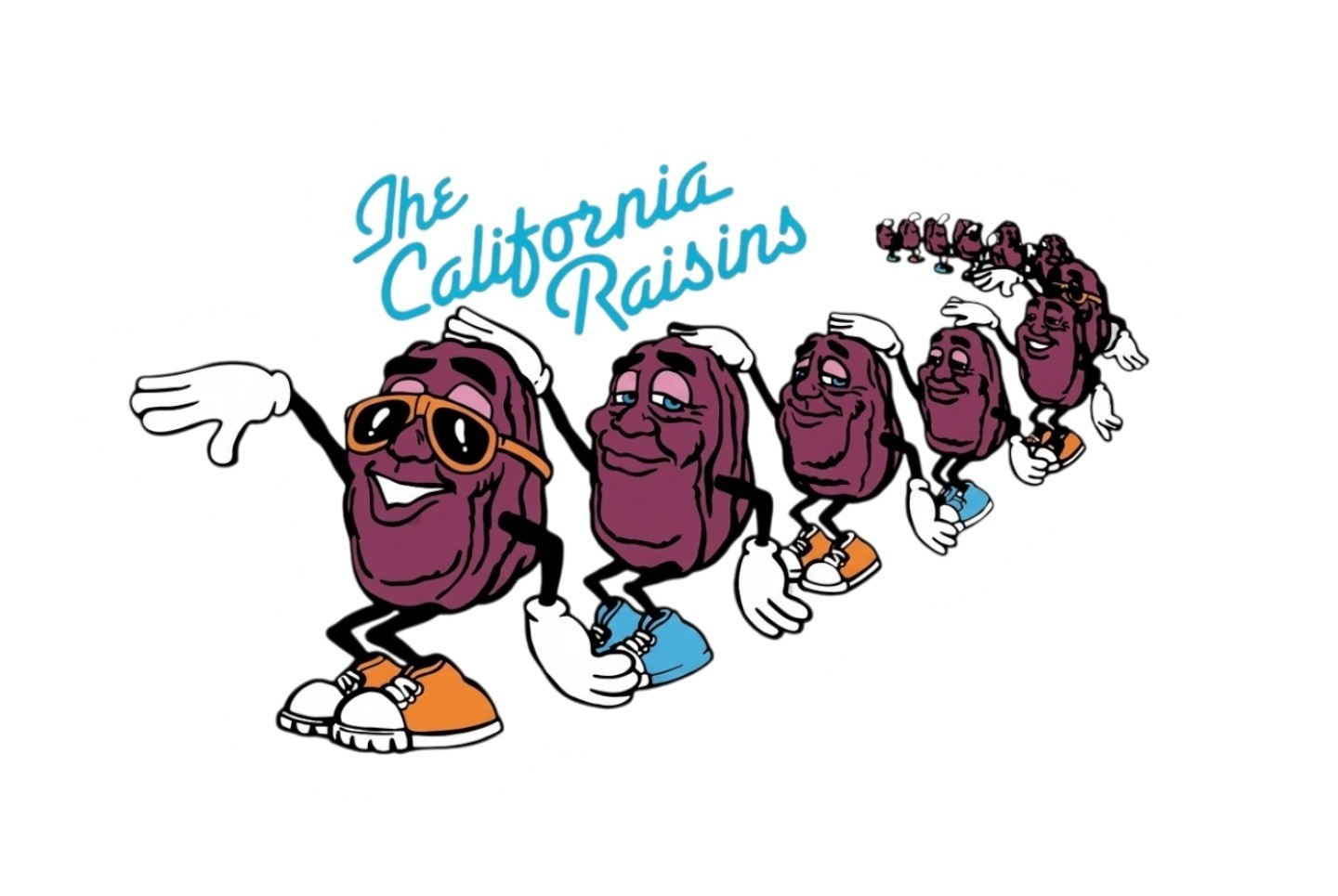 The California Raisins Advertising Icons Nostalgia Water Resistant Sticker