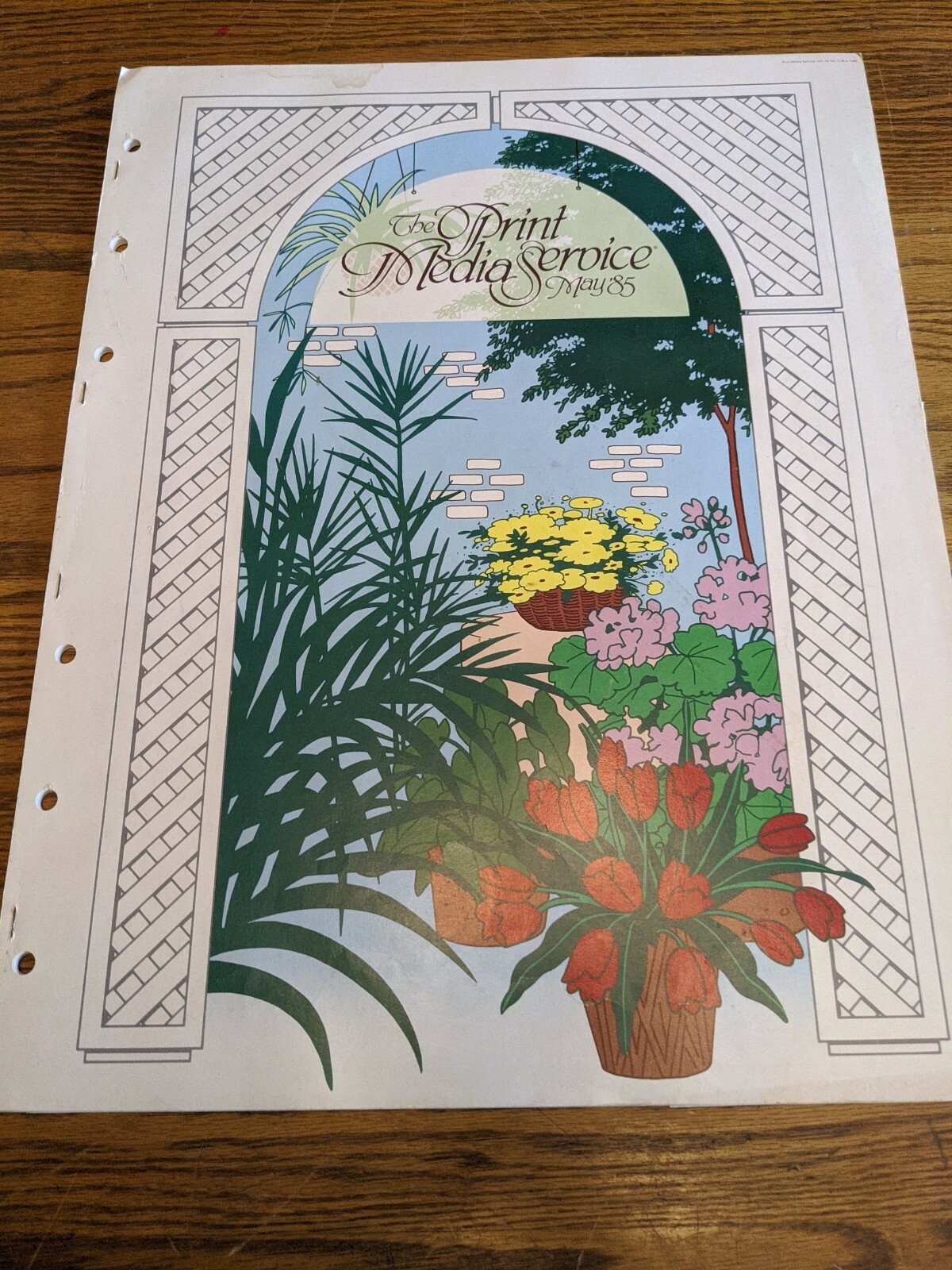 PRINT MEDIA SERVICE MAY 1985 MEMORIAL DAY RARE ART VTG BINDER BOOK