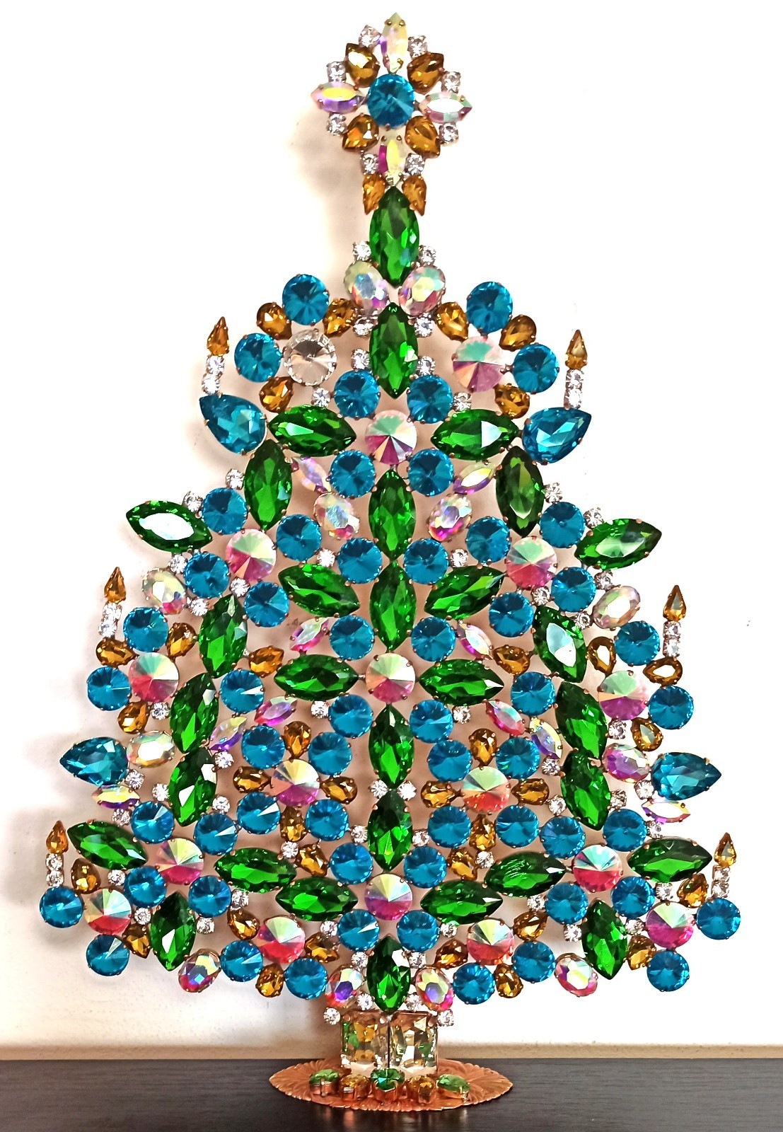 XXXL Czech Rhinestone 37 cm Christmas Tree Table Decoration* - XXXL Czech Rhinestone 37 cm Christmas Tree Table Decoration* -