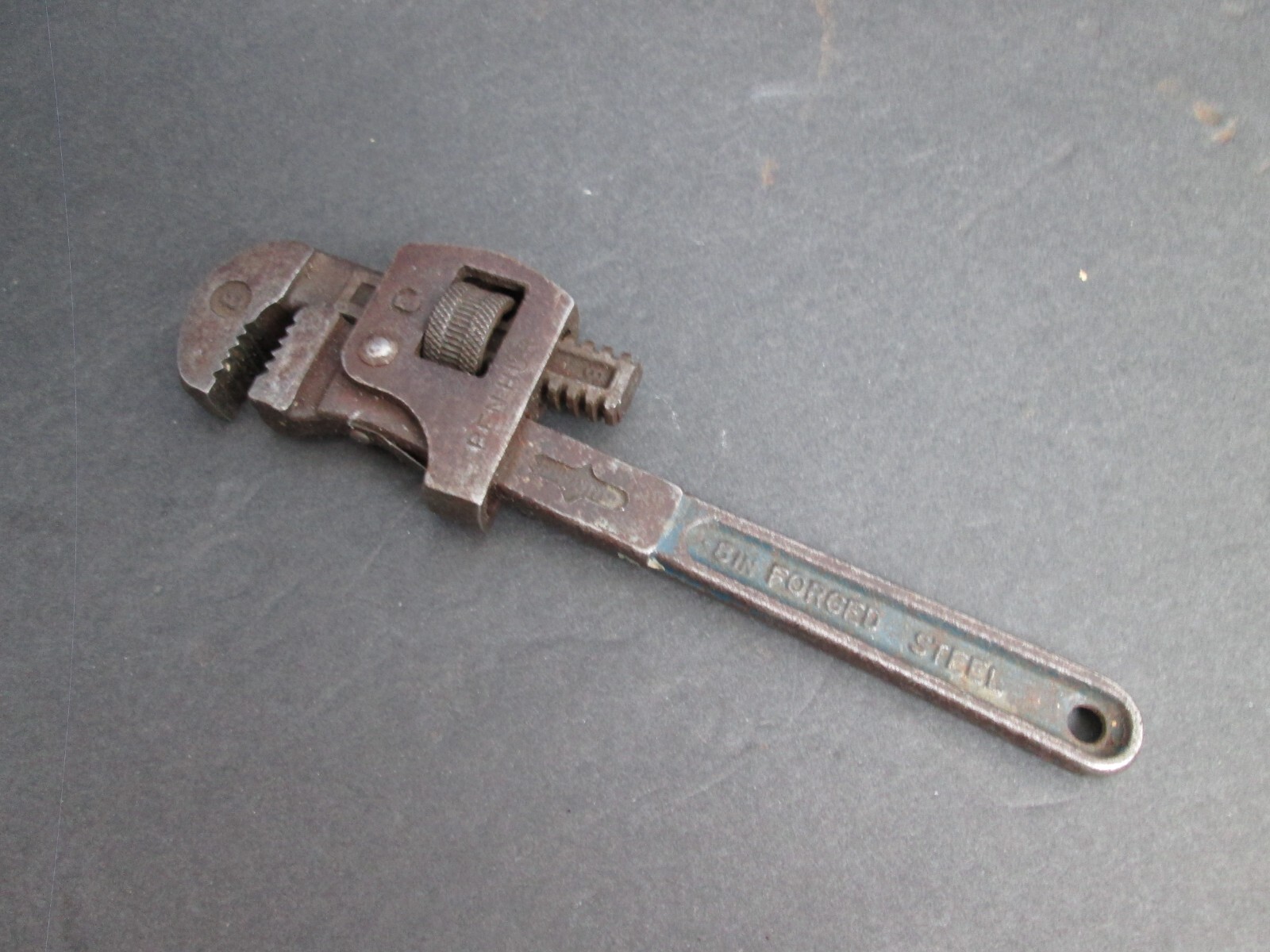 Vintage Ben Hur #8 Inch Adjustable Pipe Wrench Tool Collectible USA Made