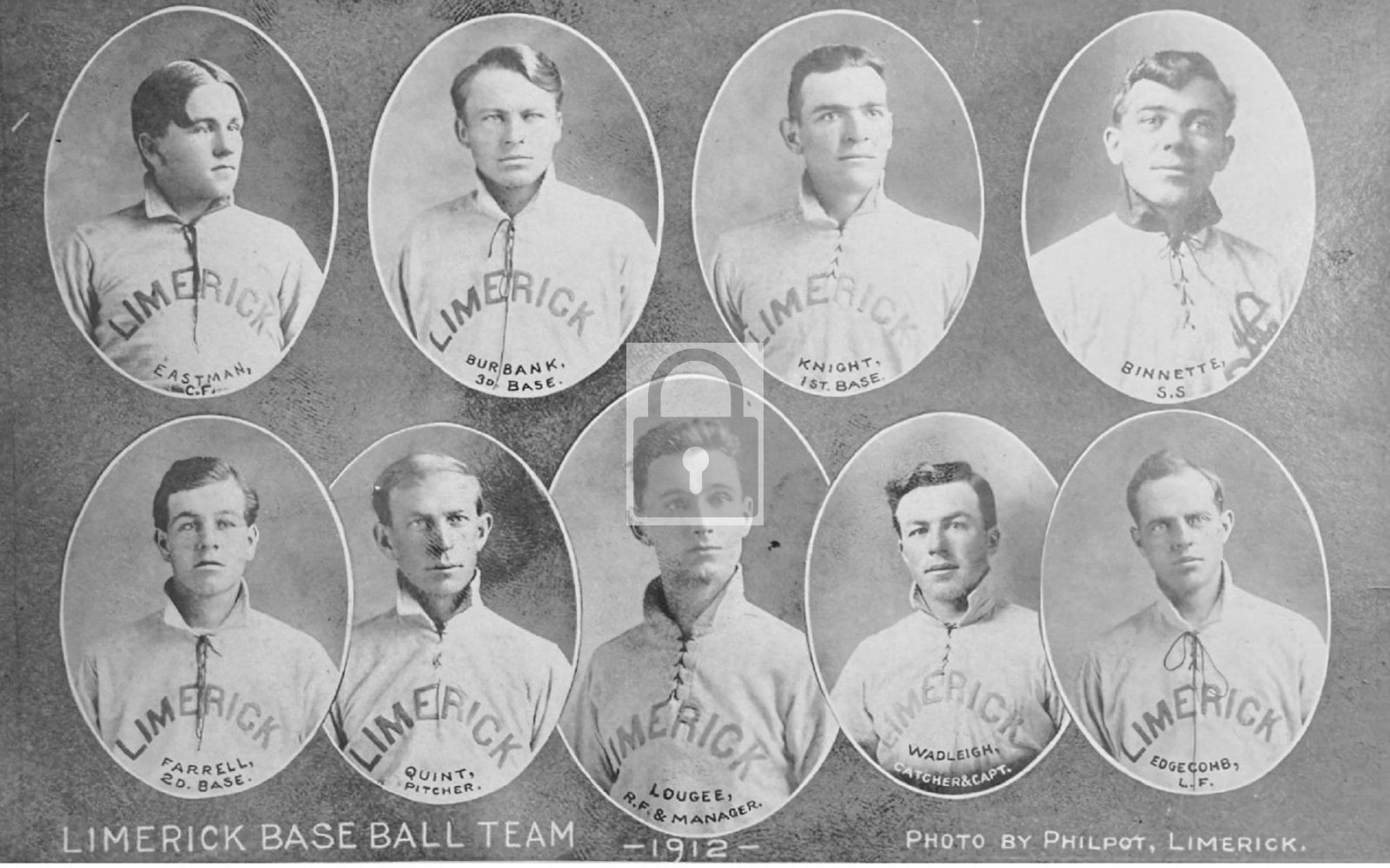 Baseball Team Limerick Maine ME - Reprint