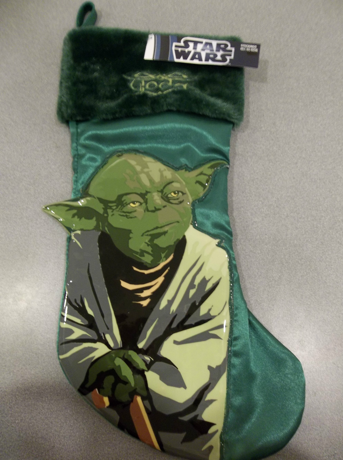 New Boys Large Green Star Wars Yoda Christmas Stocking Kurt Adler collectable