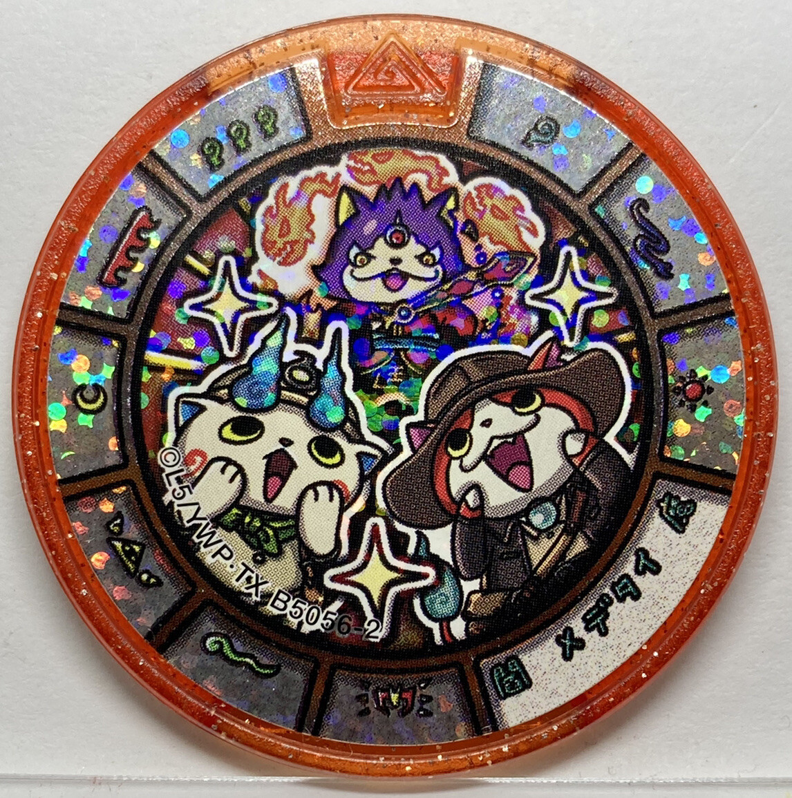 YoKai Watch Medals Enma Neko\'ou Matatabi Yo-kai Treasure Luck Medal Medetai