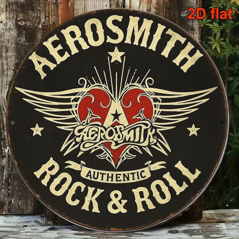 Aerosmith Rock Vintage Music Logo Tin Metal Signs Home Décor 8x8 