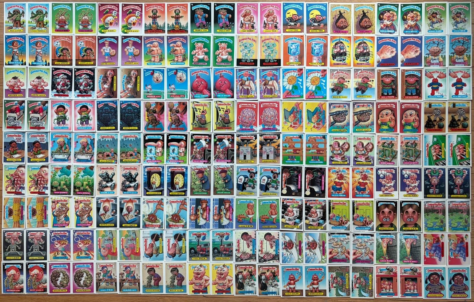 Vintage 1980\'s Garbage Pail Kids Original Series Card Lot 180 Cards  A/B Pairs