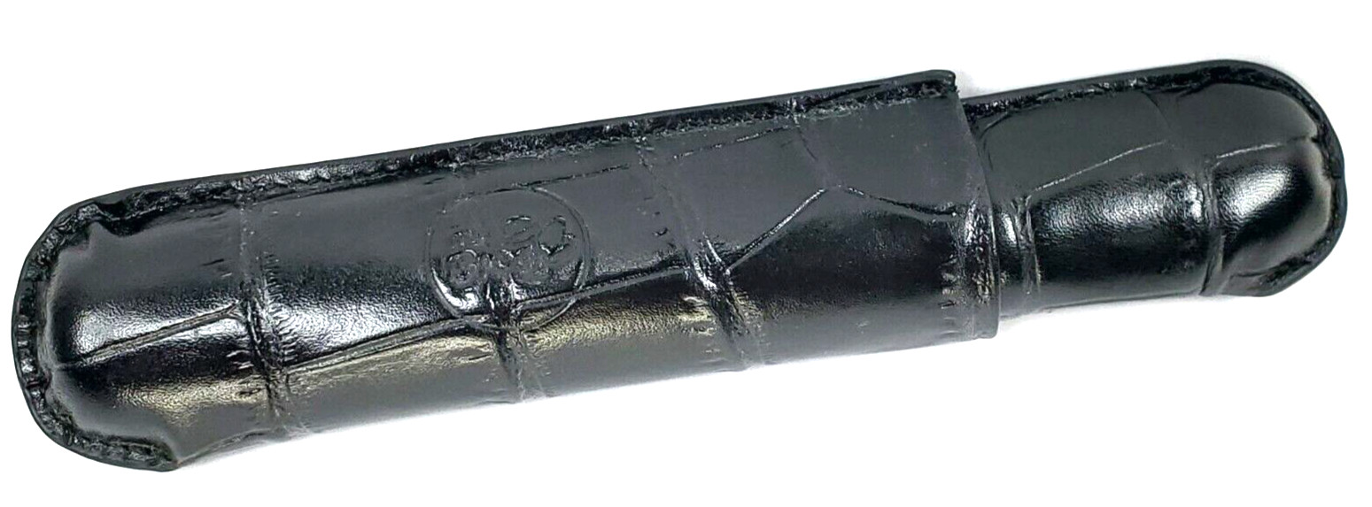 Leather Pocket Humidor BLACK Single Cigar Humidor Leather Pouch