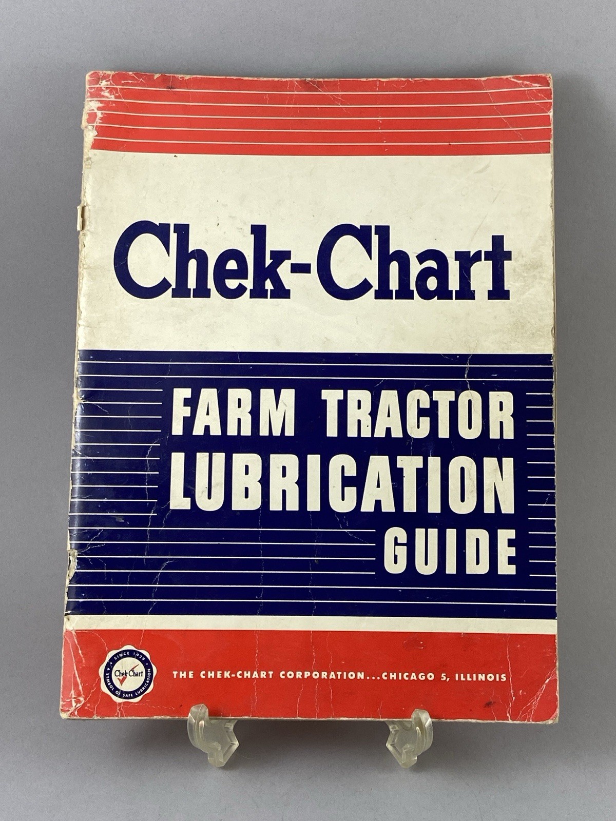 Vintage 1959 CHEK-CHART Farm Tractor Lubrication Guide OLIVER, IH, MASSY FORDSON