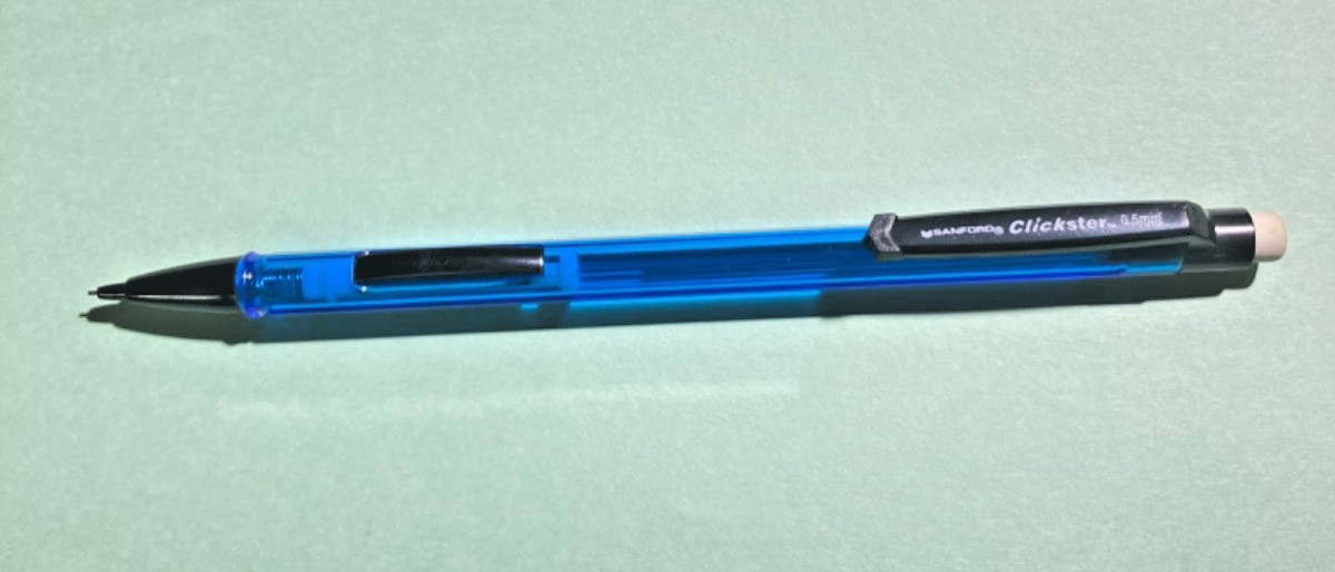 New old stock vintage retro Sanford Clickster 0.5 mm mechanical pencil Blue