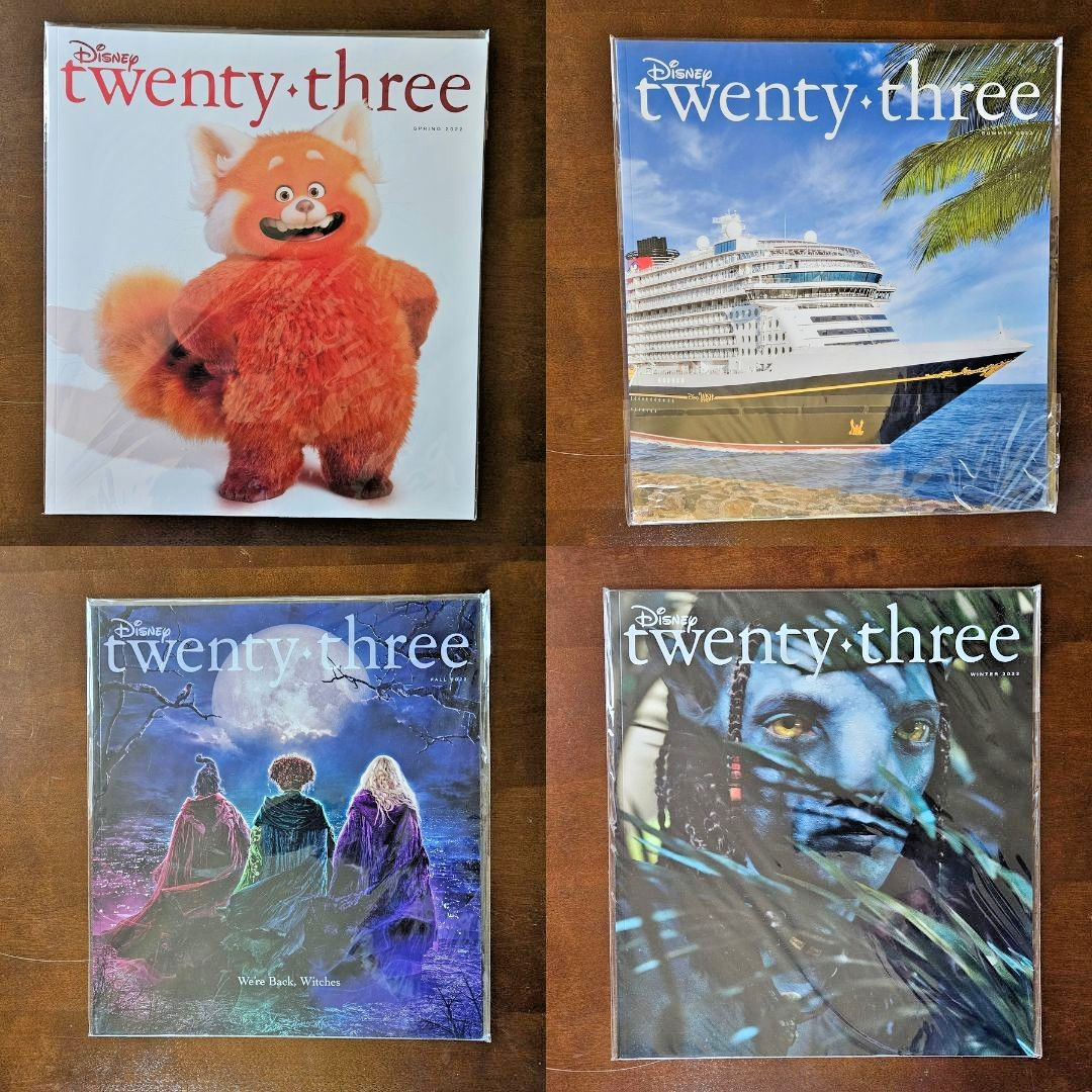 Disney Twenty-Three D23 Magazine 2022 Complete Set 4 Issues NEW Original Bags