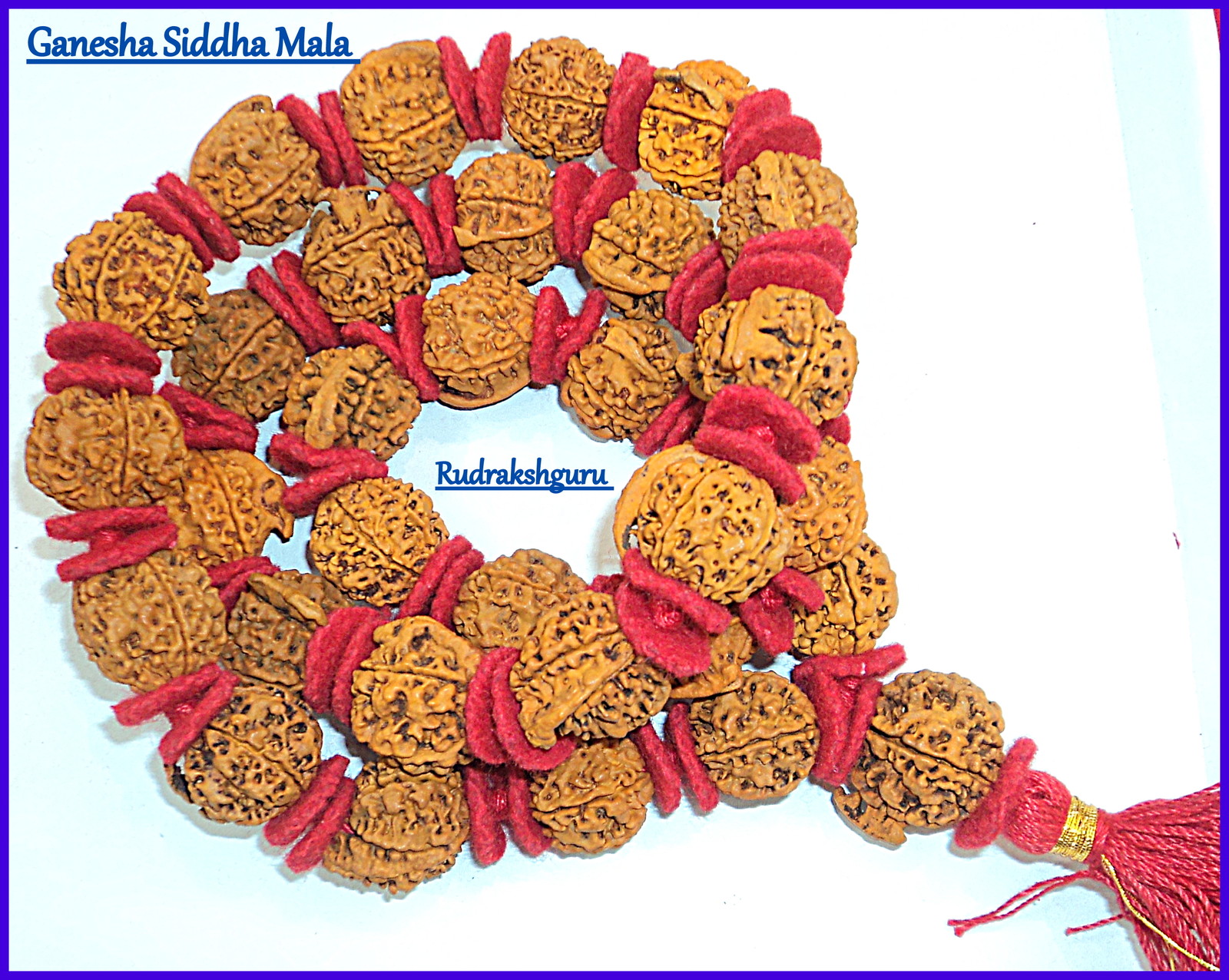 Ganesha Rudraksha Kantha / Ganesha Siddha Mala  - Nepal Beads