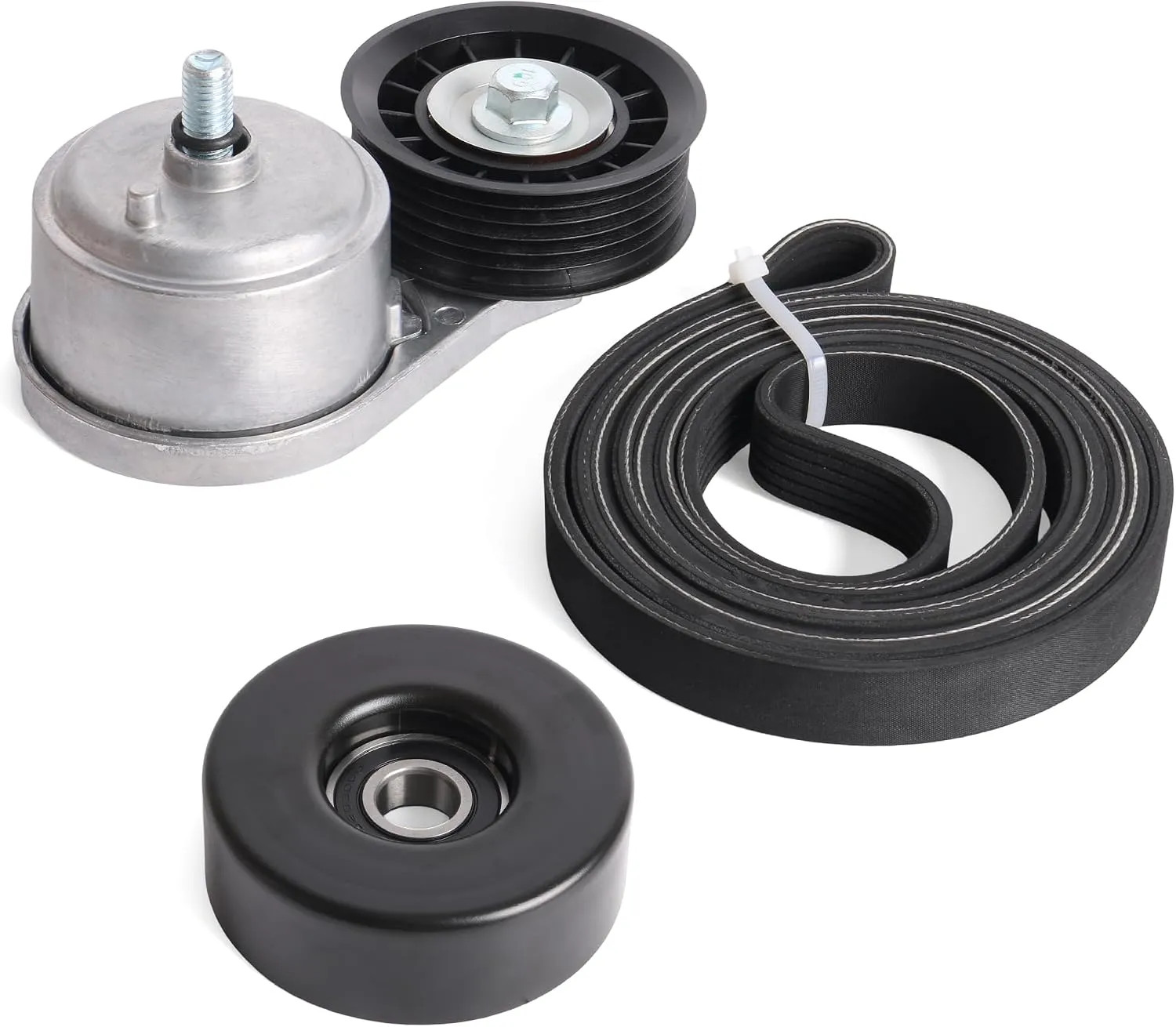 Serpentine Belt Tensioner And Idler Pulley Replacement Kit Part Numbers 38103...