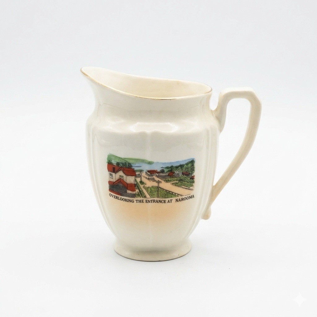VTG Royal Scenic China Narooma Australia Creamer Pitcher Made In Czechoslovakia