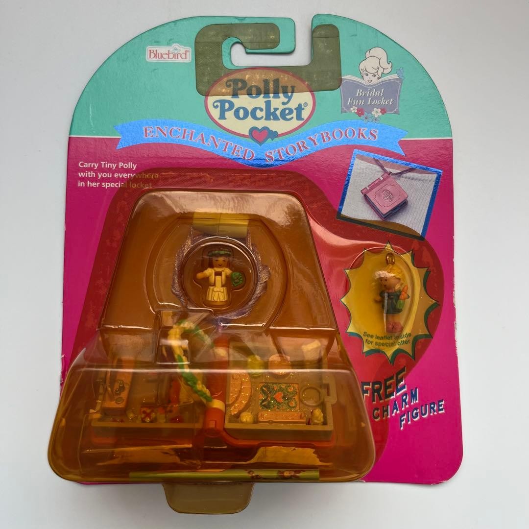Polly Pocket Enchanted Storybook Bridal Fun Locket Necklace New Sealed Vintage