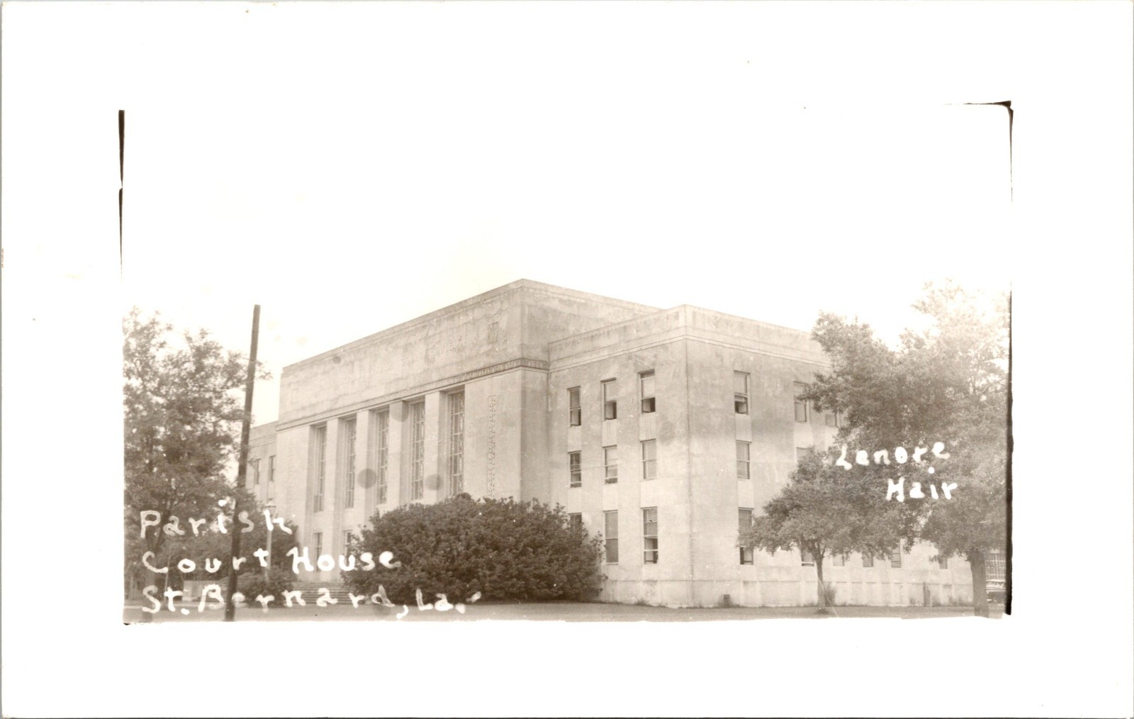RPPC Parish Court House St. Bernard Louisiana LA Postcard Chalmette