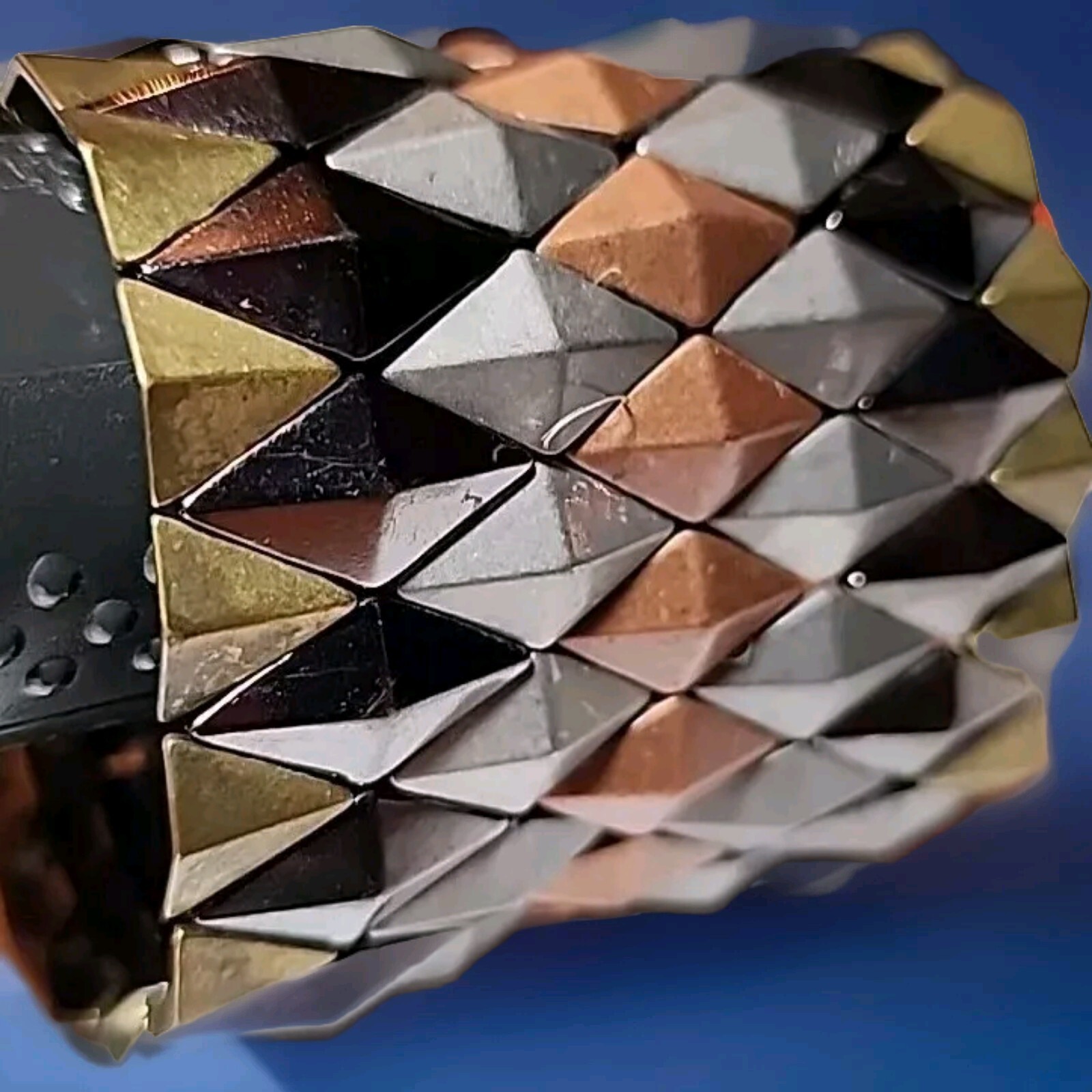 Vintage Chic Studded Stretch Cuff/Bracelet - Multi Color Metallics