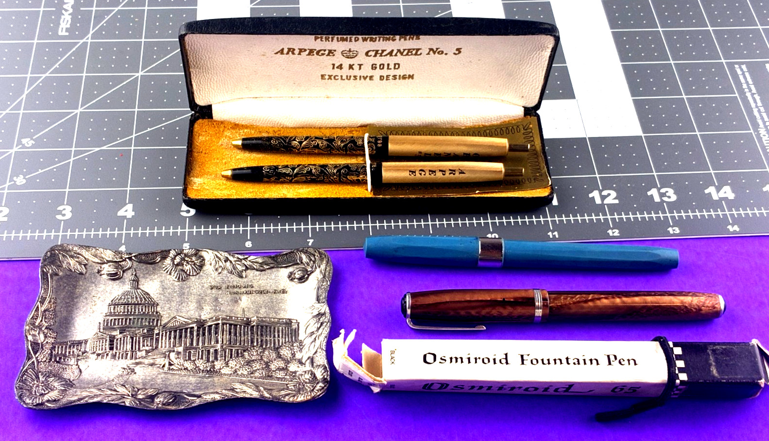 Vintage Osmiroid Fountain pen England #2668 @ 2 Chanel #5 ink @ Capital Tray JA Vintage Osmiroid Fountain pen England #2668 @ 2 Chanel #5 ink @ Capital Tray JA