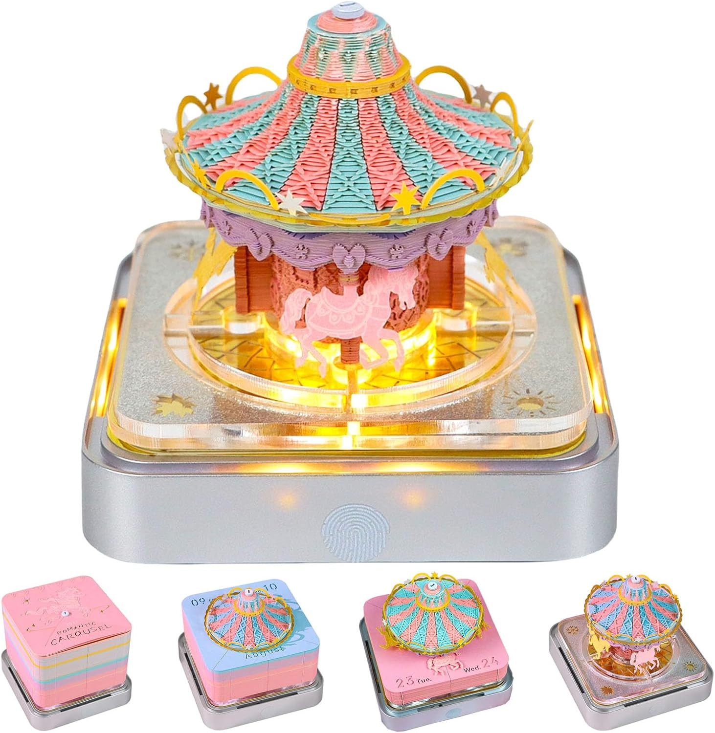3D Calendar 2027,Time Piece Calendar 2027,3D Memo Pad,3D Desk Calendars Carousel