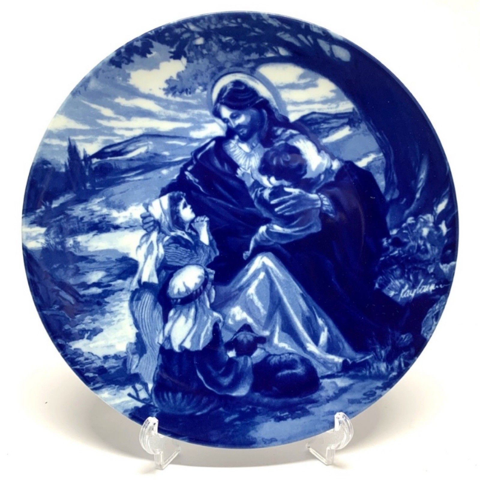1992 Avon Bless the Little Children Plate • Fine Porcelain Christian Collectible