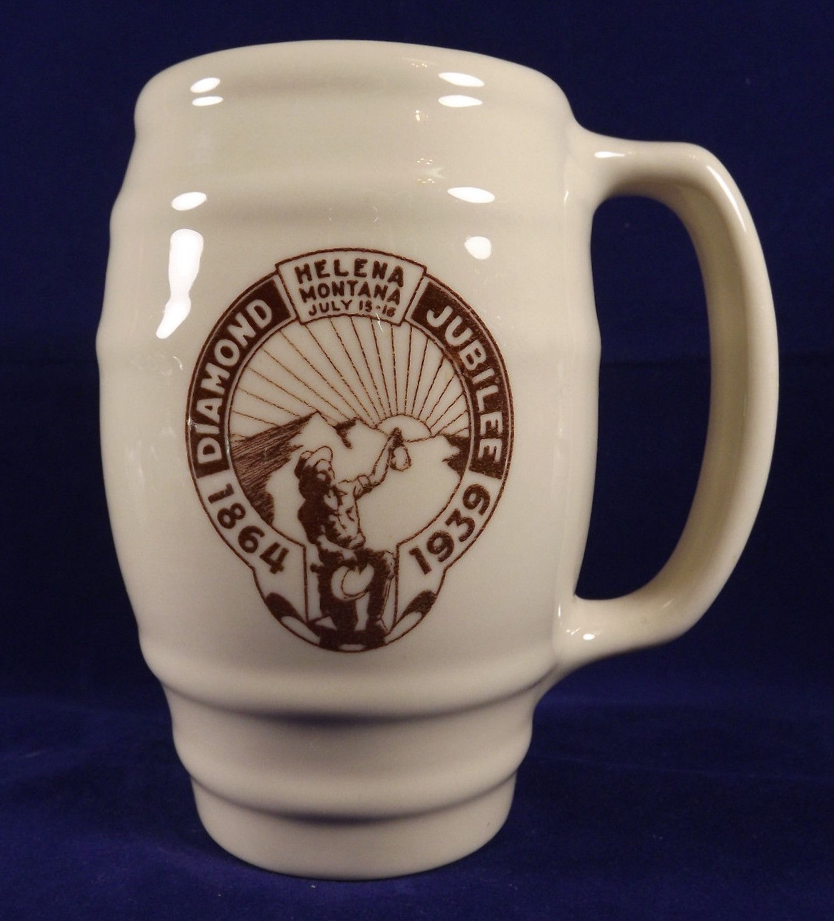 Shenango Helena Montana Stein Mug Diamond Jubilee 1864-1939 Commemorative 