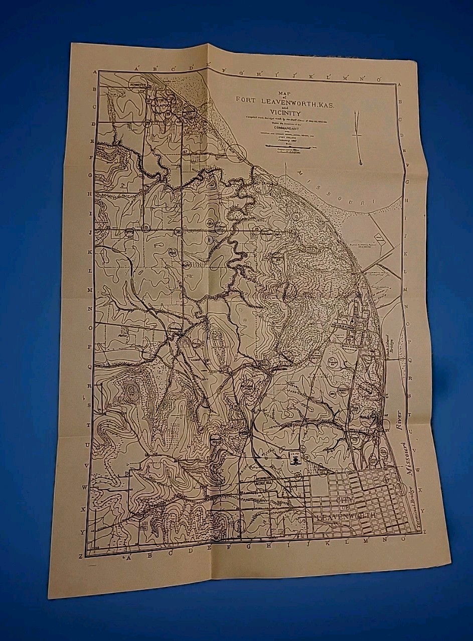 1907 FORT LEAVENWORTH KANSAS MAP ARMY INFANTRY CALVARY OFFICER TRAINING COLLEGE 1907 FORT LEAVENWORTH KANSAS MAP ARMY INFANTRY CALVARY OFFICER TRAINING COLLEGE