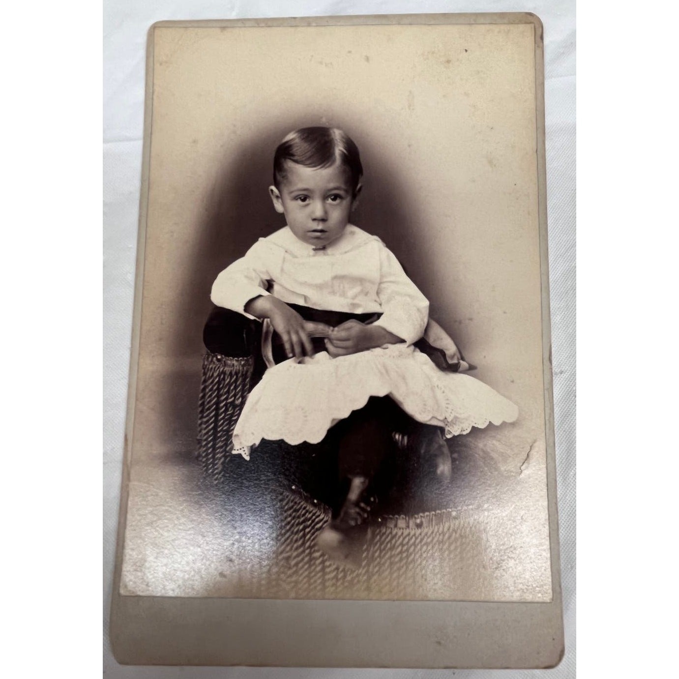 Vintage Photo Studio Portrait Young Boy Massachusetts Vintage Photo Studio Portrait Young Boy Massachusetts