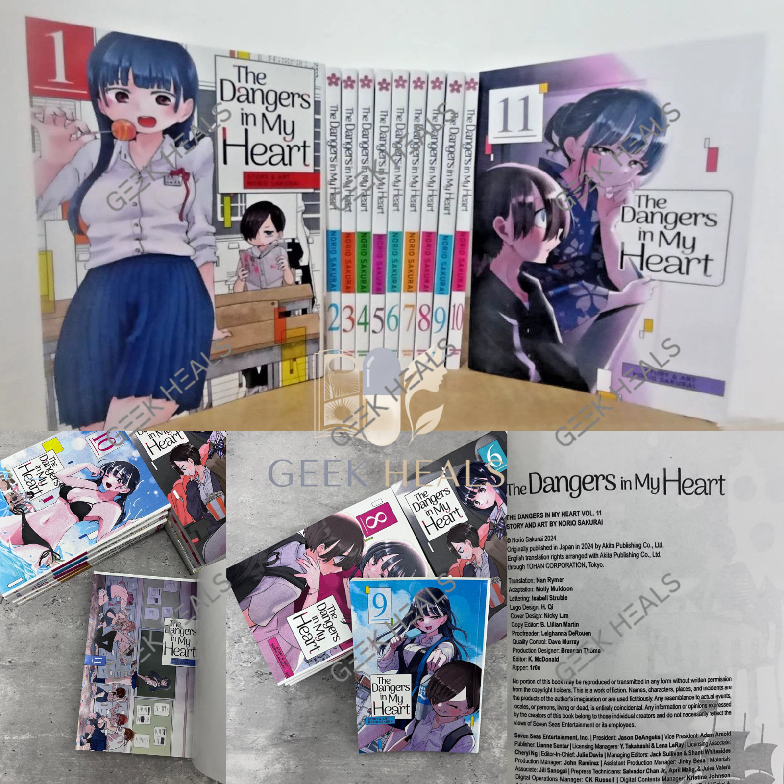 The Dangers In My Heart Manga English Full Set Vol. 1-12 New Comic Books