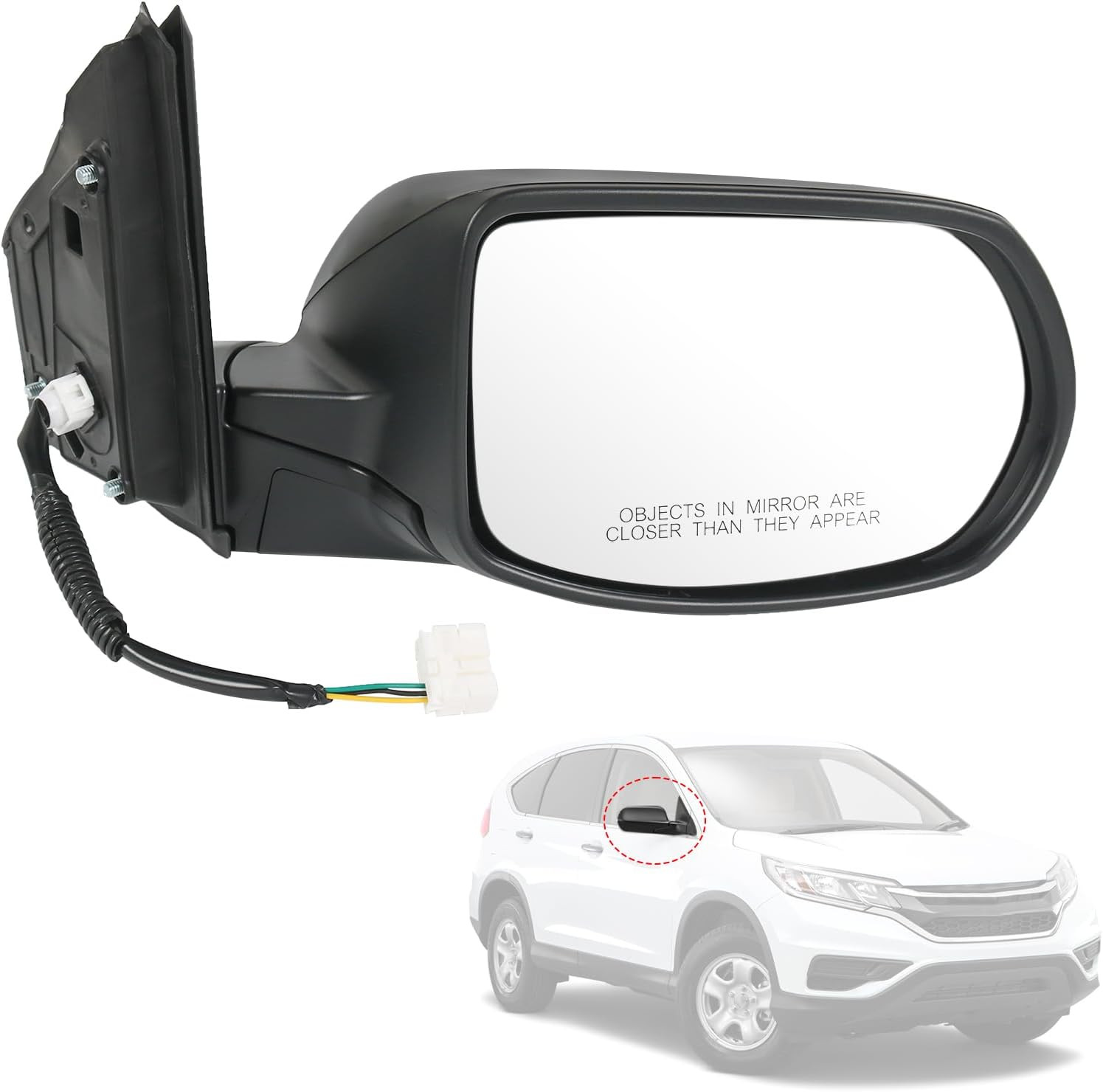Right Passenger Side Mirror Compatible with Honda CRV 2012-2016 (3Pins)