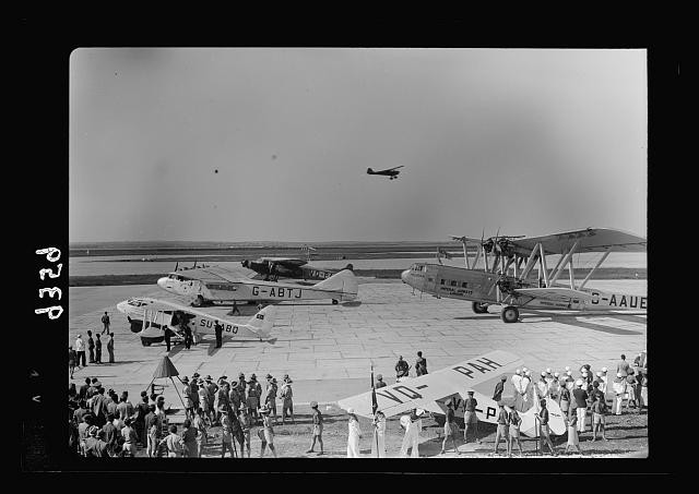 Photo:Lydda Airport Palestine 1939 Airliners Test Plane Flying School