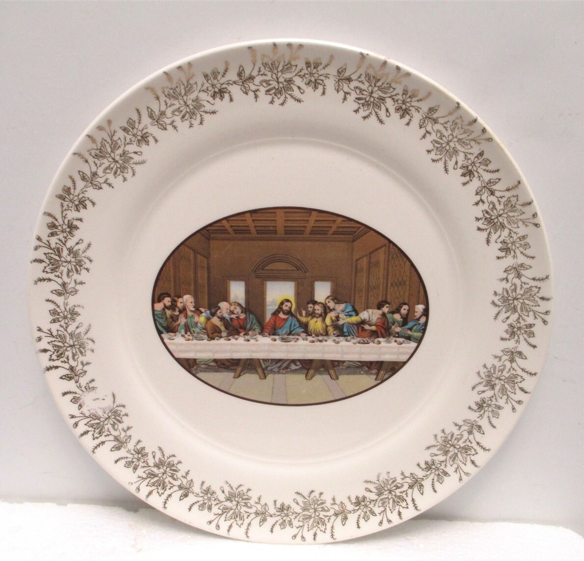 Vintage Religious Plate Jesus Christ The Last Supper 10\