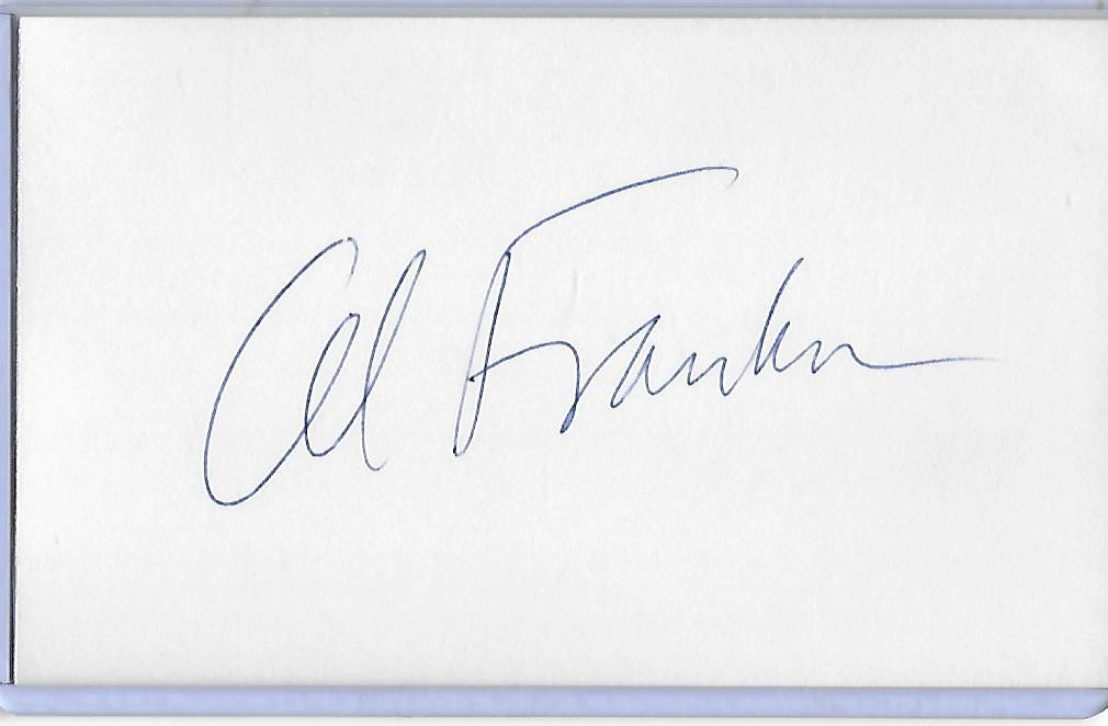 3x5 Index Card IP auto AL FRANKEN Senator Saturday Night Live comedian