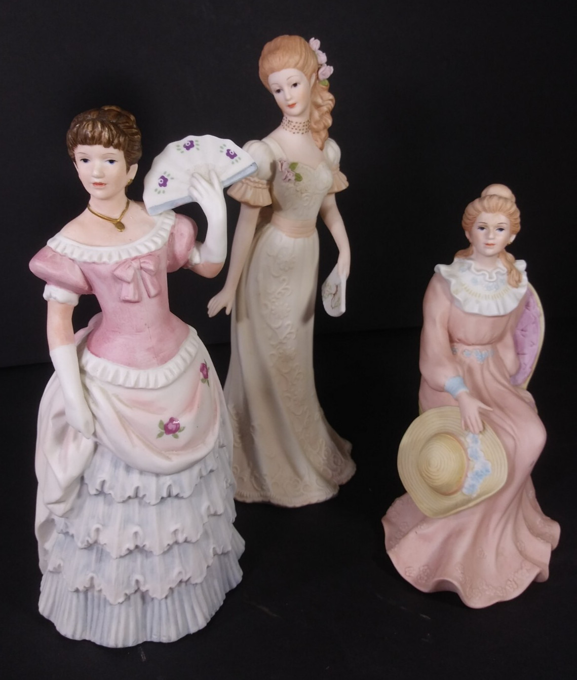 1991 Homco Masterpiece Porcelain VICTORIA & 2 Other Women Figurines LOT of 3 1991 Homco Masterpiece Porcelain VICTORIA & 2 Other Women Figurines LOT of 3