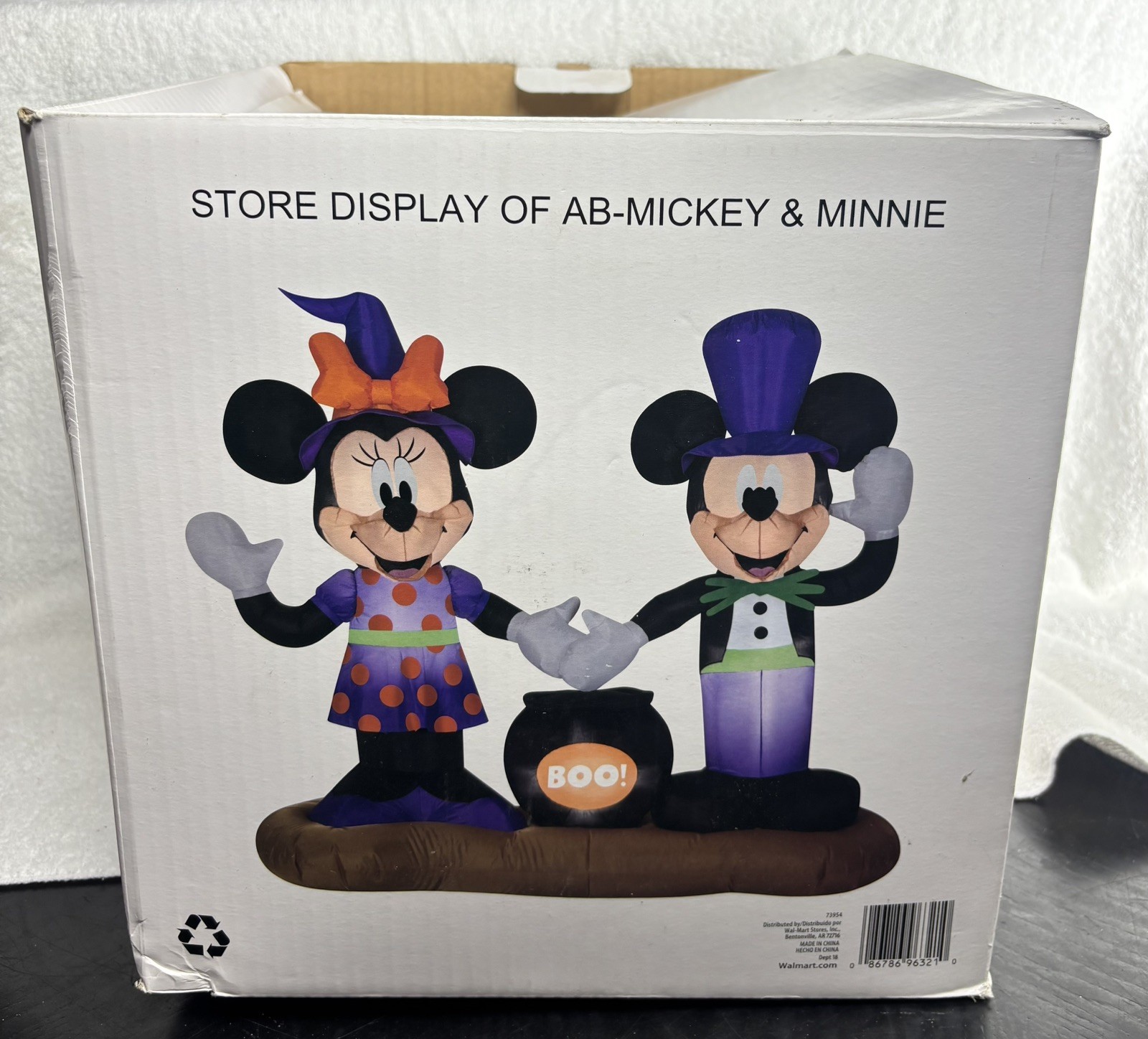  Gemmy-Disney-5\' ft Inflatable Mickey Mouse-Minnie-Halloween-Airblown 