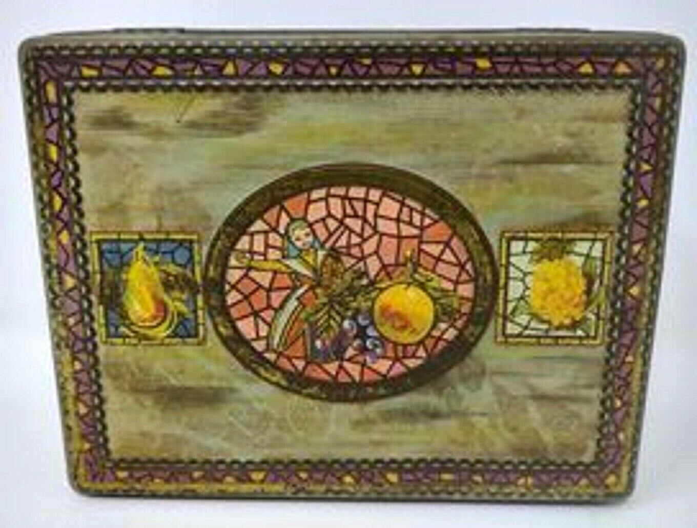 England Company Collectible Tin Container Fruit And Berry Design