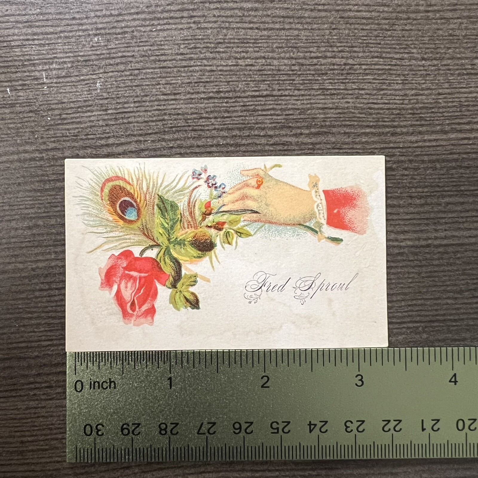 Antique Scrap Victorian Art Card Fred Sprout Painting Vintage