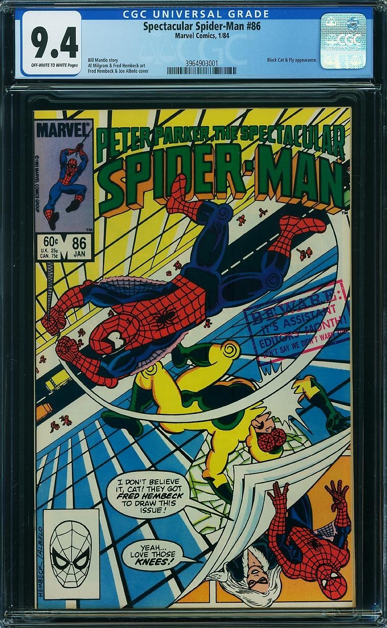 The Spectacular Spider-Man #86 CGC 9.4 NM Marvel Comics Black Cat Appearance