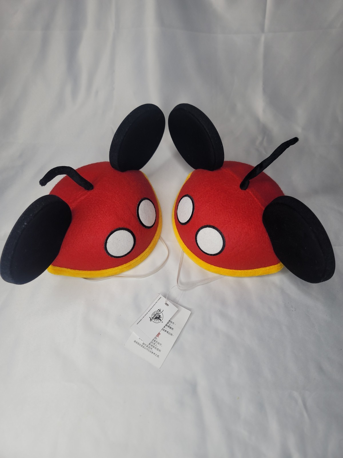 *2 New Disney Park Exclusive Mickey Mouse Ear Kids Hats Red Shorts NWT