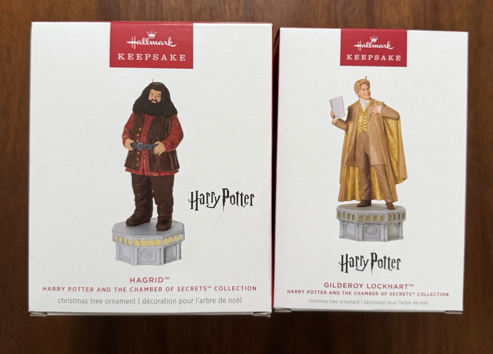 2026 Hallmark Ornaments:  Harry Potter & Chamber Of Secrets Hagrid  & Lockhart