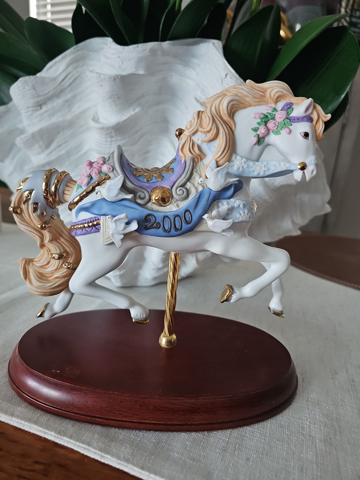Lenox Porcelain Carousel Horse Collection MILLENNIUM 2000 Wooden Base No Box Lenox Porcelain Carousel Horse Collection MILLENNIUM 2000 Wooden Base No Box