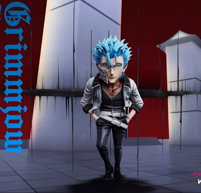 YZ Studio Bleach Grimmjow Jaegerjaques Statue Resin IN STOCK Painted WCF H8.1cm
