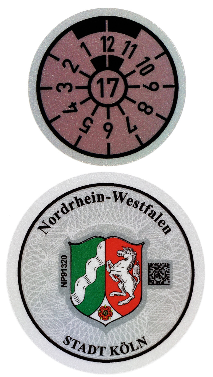 Cologne Köln Germany German License Plate Registration Seal & Inspection Sticker