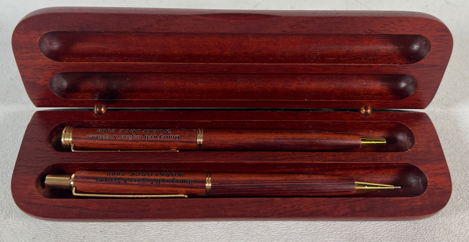 Vintage Honeywell Wood Pen/Mechanical pencil in Case 1998 Workforce 2000
