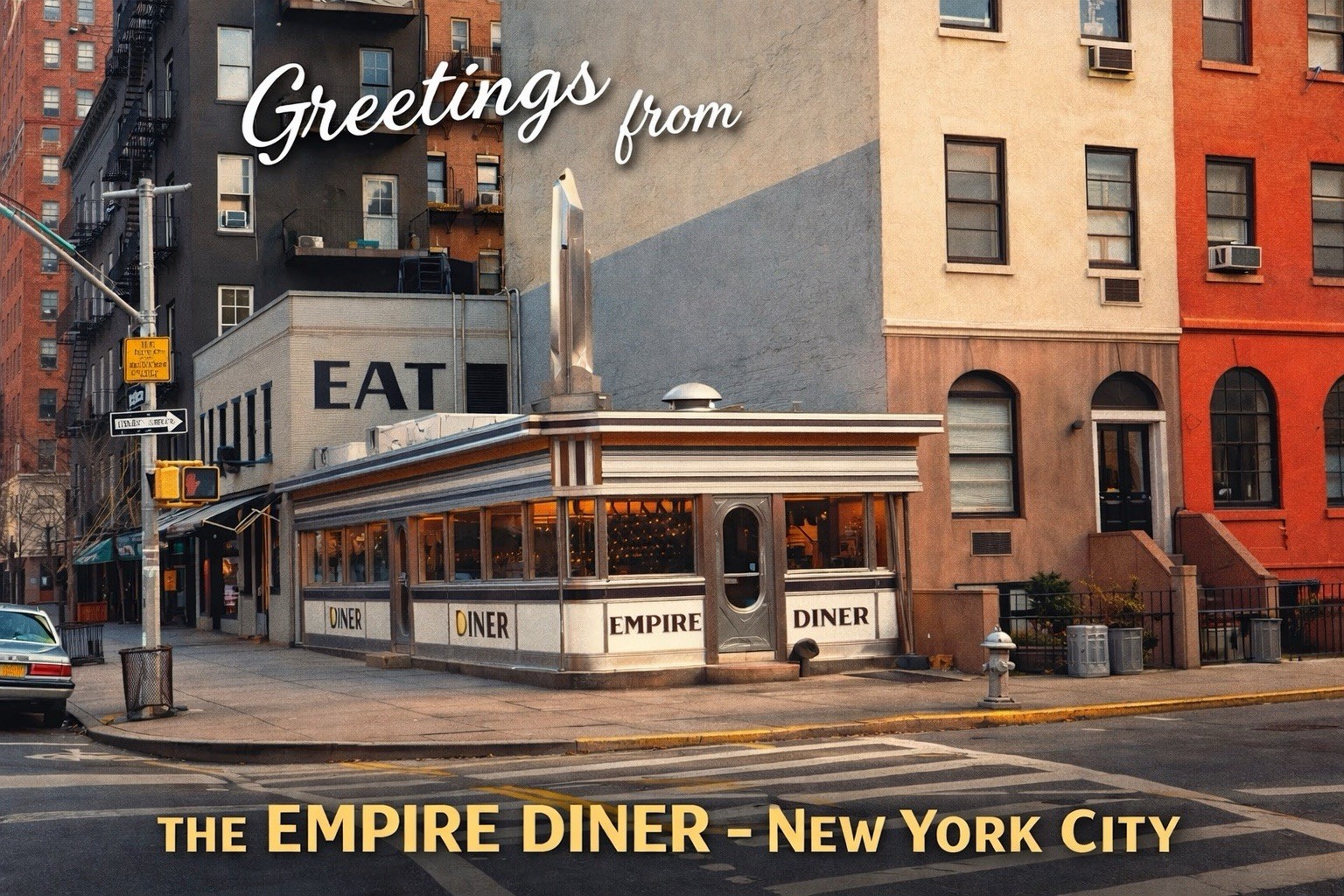 Greetings From THE EMPIRE DINER - NEW YORK CITY Modern Postcard A447