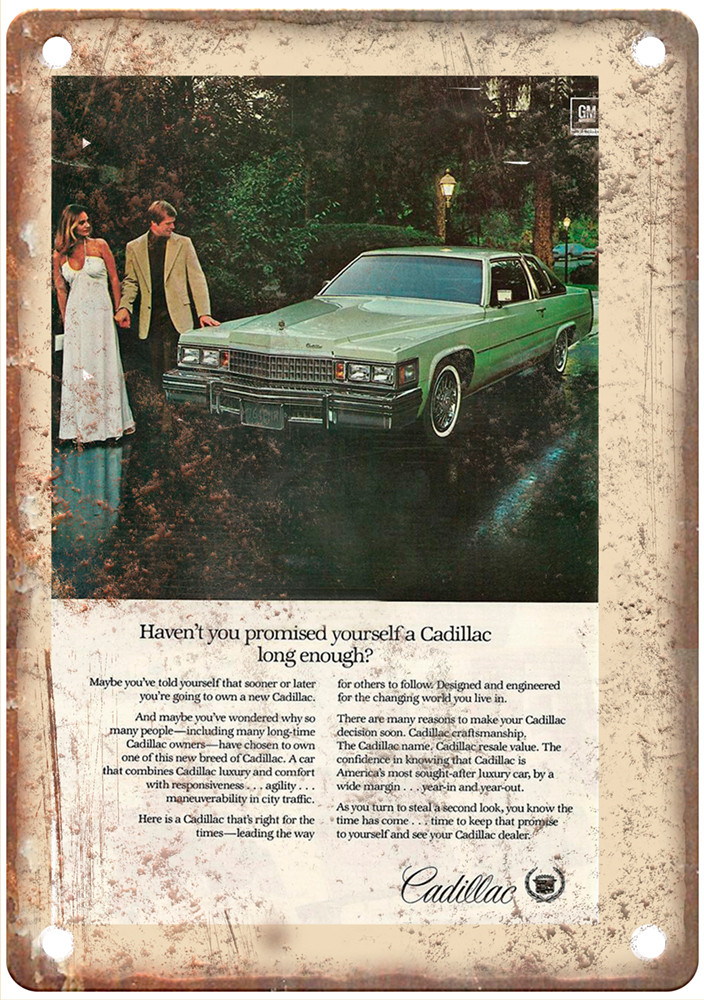 1978 Cadillac Vintage Auto Ad Retro Look Reproduction Metal Sign A14791